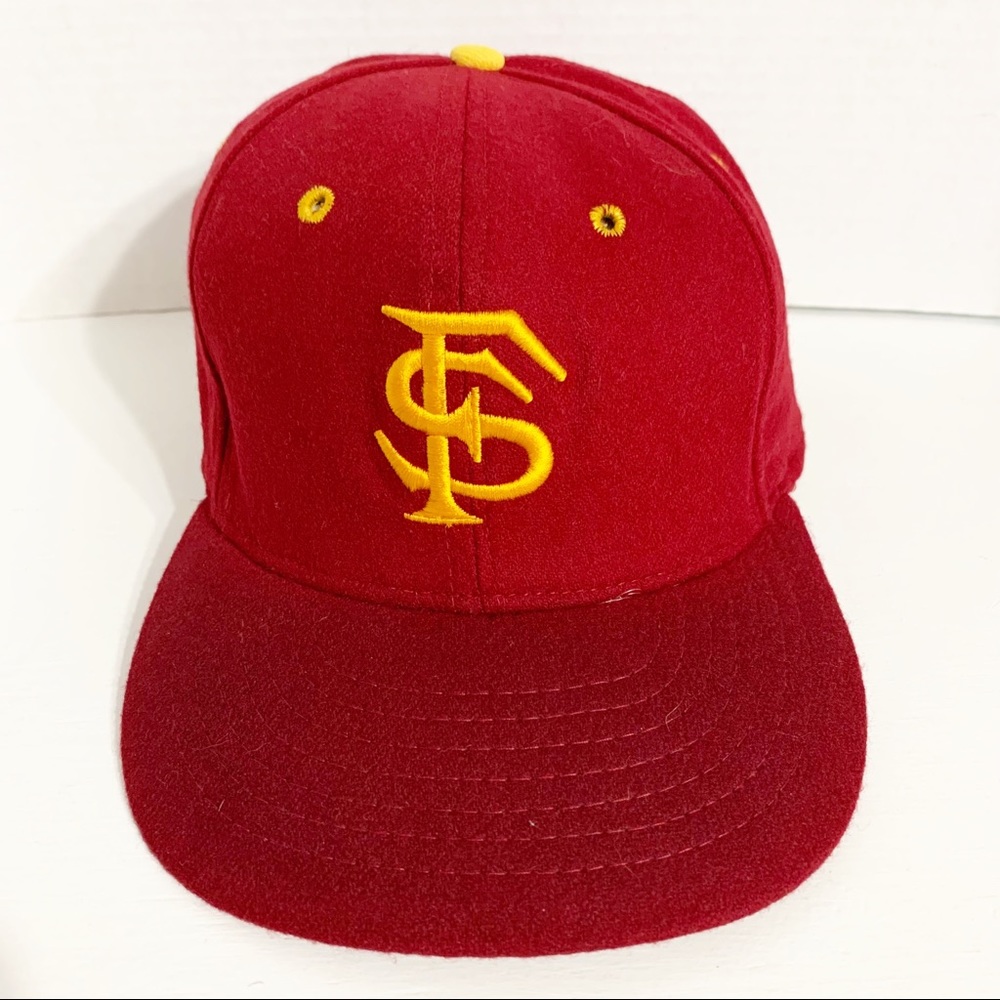 Roman Florida State Seminoles Wool Baseball Cap Florida State Logo Team Mascot